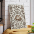 Glass Cutting Board — Vintage Botanical Shell Pattern Tempered Glass Chopping Board