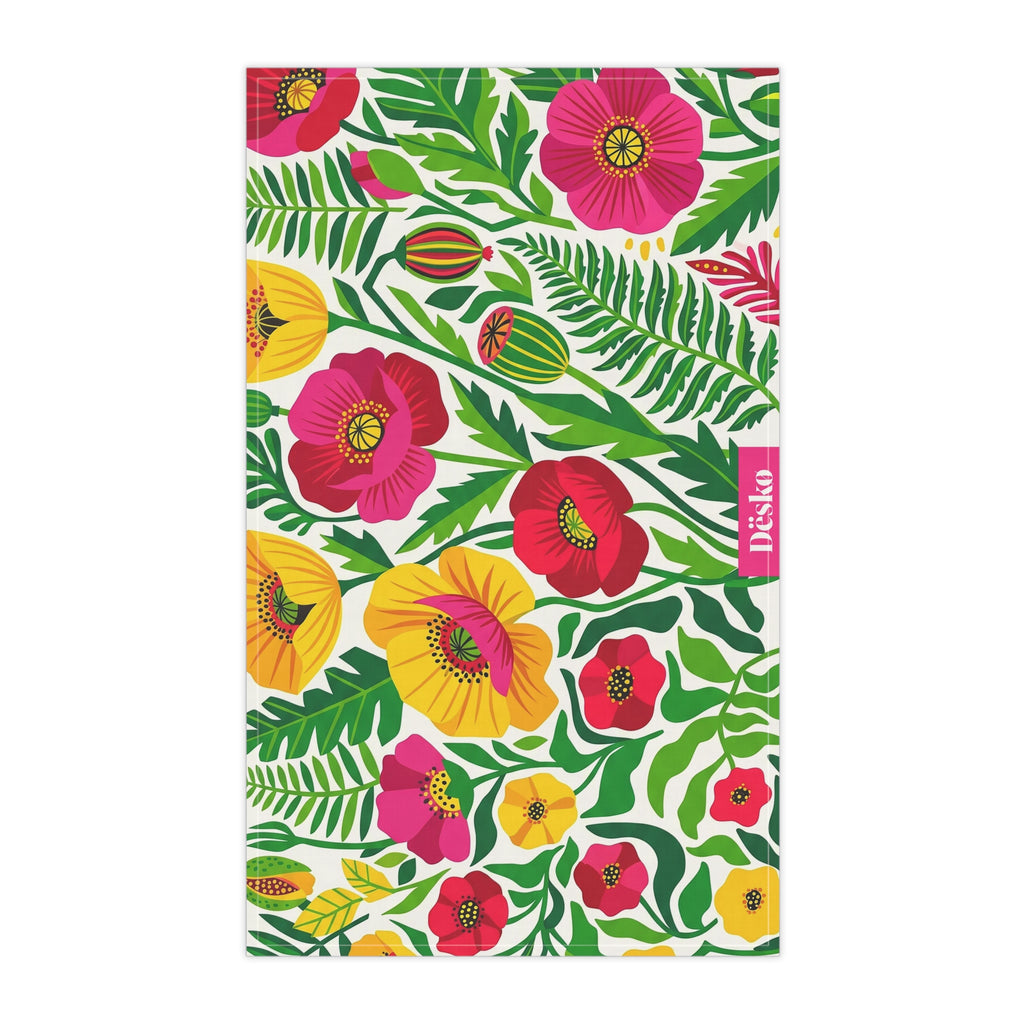 Cotton Tea Towel — Bright Bouquet Kitchen Towel