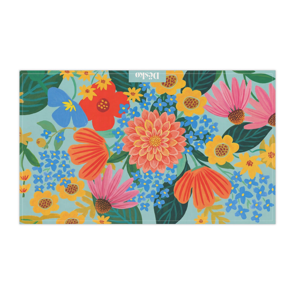 Floral Garden Cotton Tea Towel — Bright Bouquet Kitchen Towel